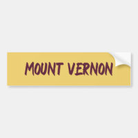 Mount Vernon Text Base Design on Yellow Background