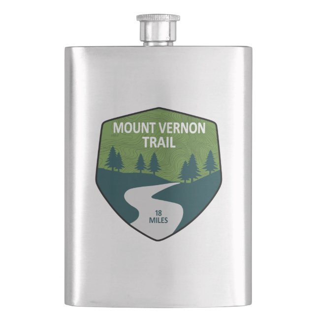 Mount Vernon Trail Hip Flask (Front)