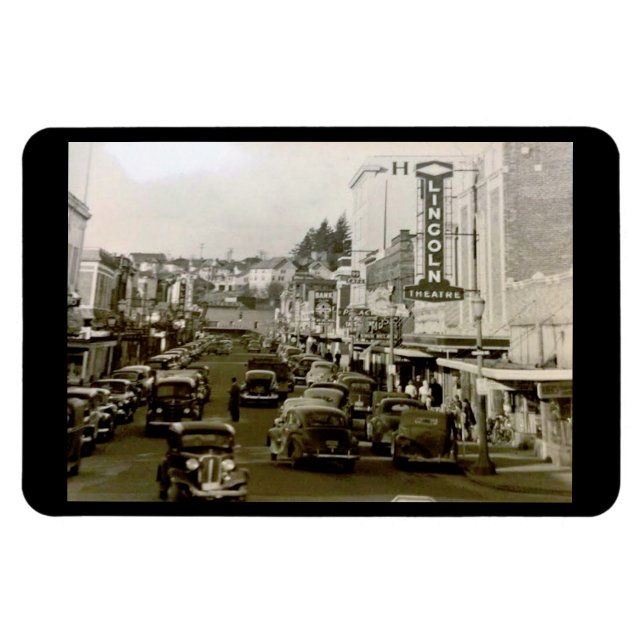 Mount Vernon WA, Theatre Vintage Magnet (Horizontal)