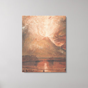 Mount Vesuvius in Eruption Naples Italy J. Turner Canvas Print