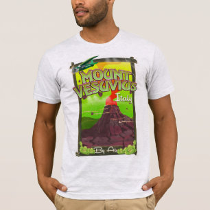 Mount Vesuvius Italian cartoon volcano T-Shirt