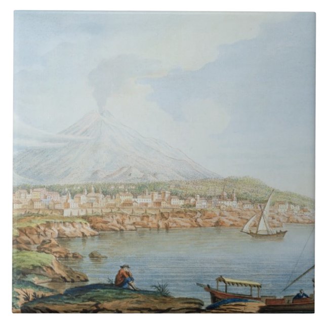 Mount Vesuvius, plate 36 from 'Campi Phlegraei: Ob Tile (Front)