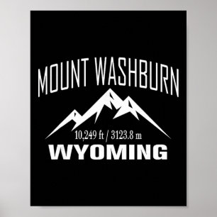 Mount Washburn Wyoming Climbing Summit Club Outdoo Poster