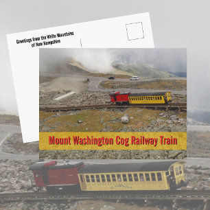 Mount Washington Cog Railway Train Photographic Postcard