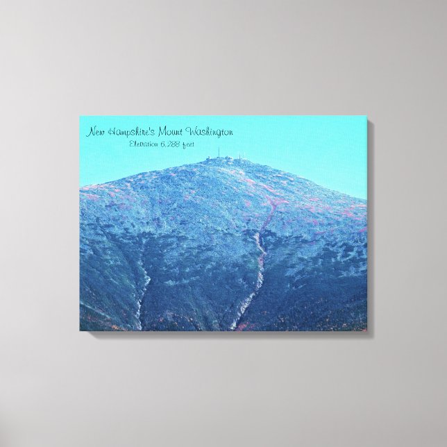 Mount Washington Elevation Wrapped Canvas (Front)