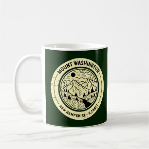 Mount Washington New Hampshire Hiking Skiing Retro Coffee Mug
