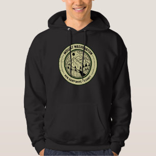 Mount Washington New Hampshire Hiking Skiing Retro Hoodie
