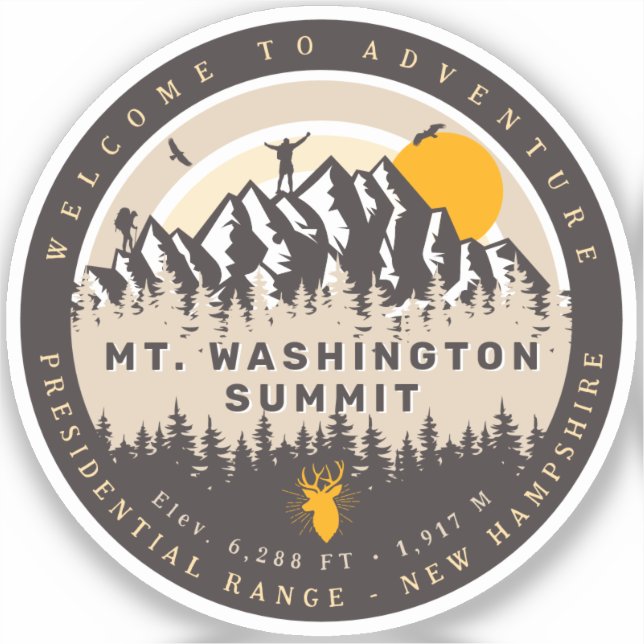 Mount Washington New Hampshire Summit Hike Camping (Front)