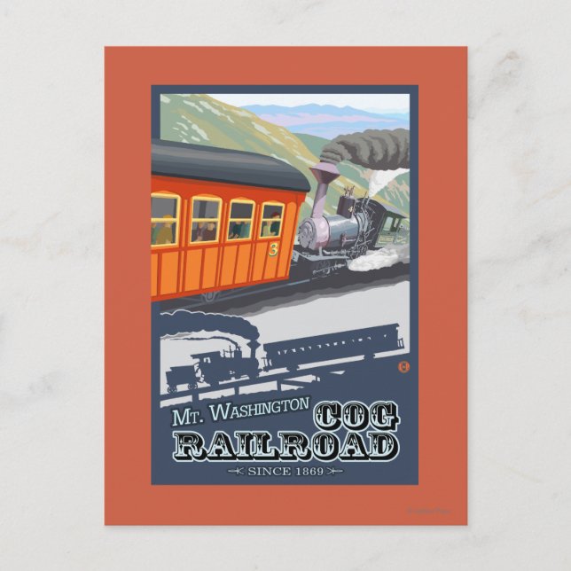 Mount Washington, New HampshireCog Railroad Postcard (Front)