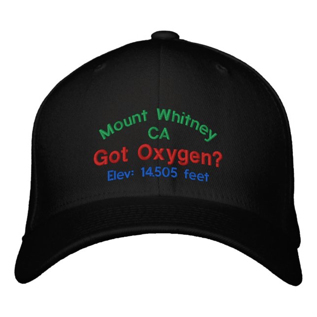 Mount Whitney California Elevation Cap (Front)