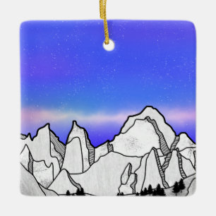 Mount Whitney Ceramic Ornament