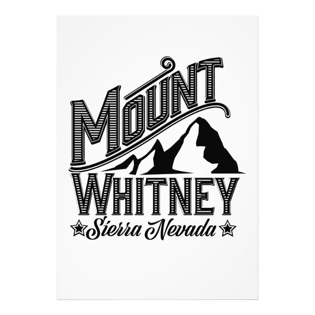 Mount Whitney Sierra Nevada Travel poster (Front)