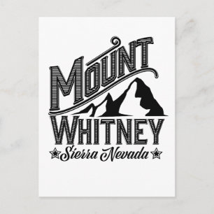 Mount Whitney Sierra Nevada Travel poster Postcard