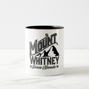 Mount Whitney Sierra Nevada Travel poster Two-Tone Coffee Mug