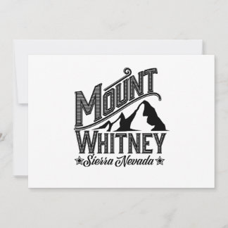 Mount Whitney Sierra Nevada Travel poster Two-Tone Invitation