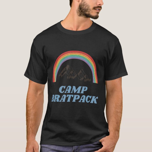 Mountain Adventure Camp Bratpack Camping Hiking T-Shirt (Front)