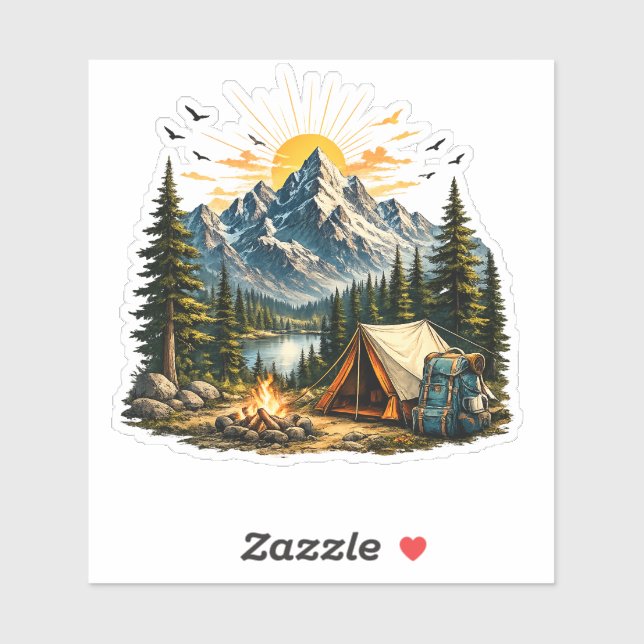 Mountain Adventure Camping Nature (Sheet)