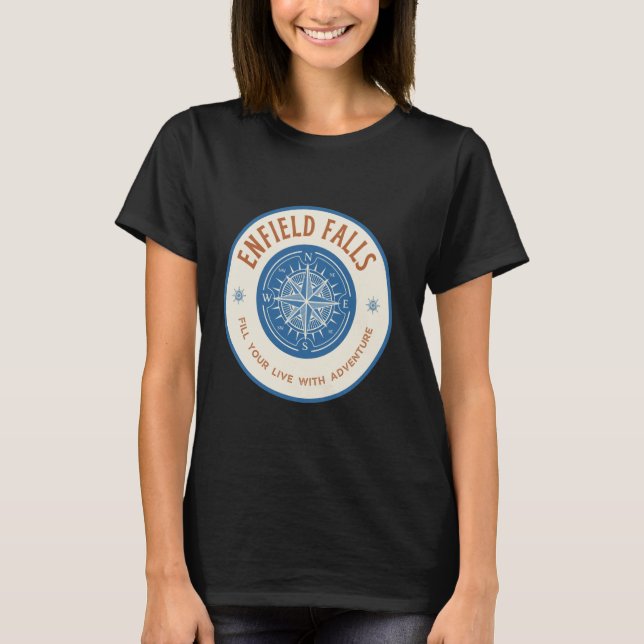 Mountain Adventure Design Hiking & Camping in Enfi T-Shirt (Front)