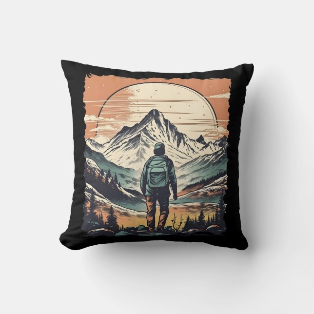 Mountain Adventure Hiking Cushion (Front)