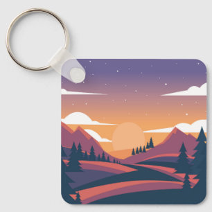 Mountain Adventure Key Ring