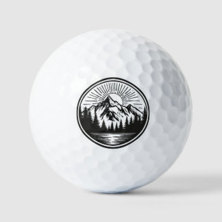 Mountain Adventure Logo | Camping Badge | Outdoor Golf Balls