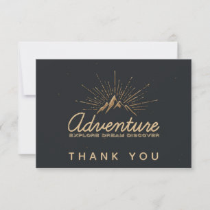 Mountain Adventure Typography Thank You