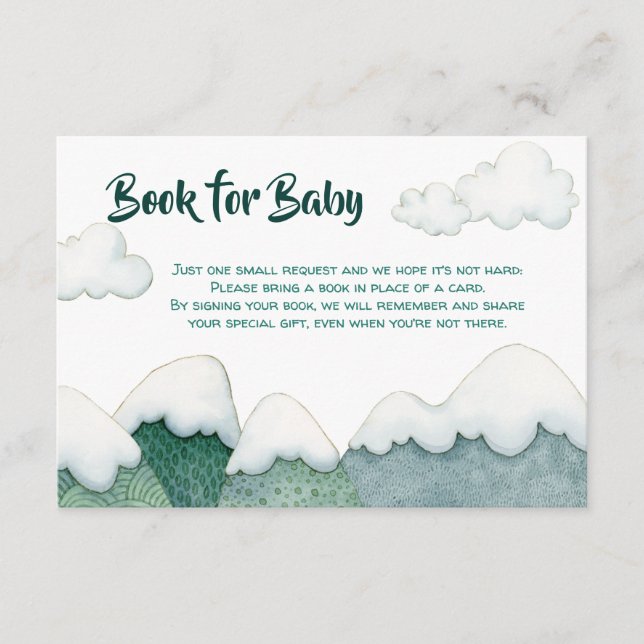 Mountain Adventures Book for Baby Card (Front)