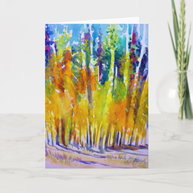Mountain Air Aspen  blank greeting card (Front)