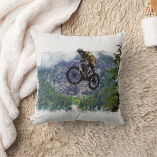 Mountain Air BMXer - BMX Rider Cushion
