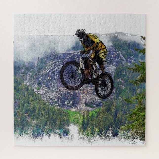 Mountain Air BMXer - BMX Rider  Jigsaw Puzzle (Vertical)