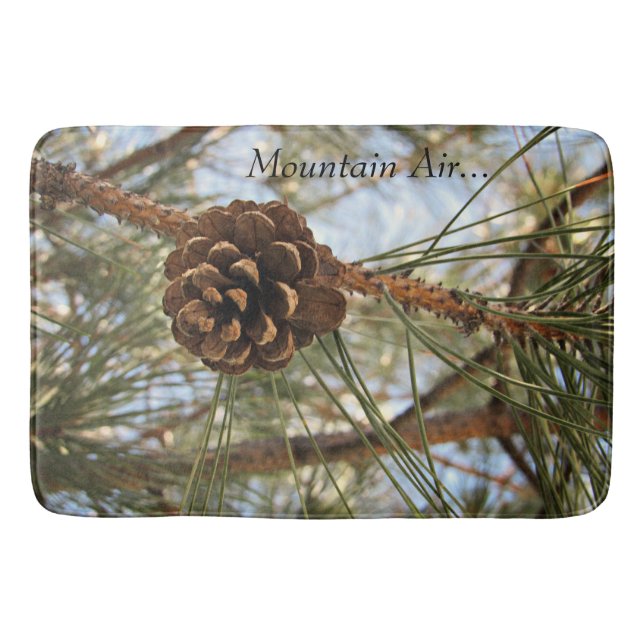 Mountain Air Pine Cone Bath Mat - Large (Front)