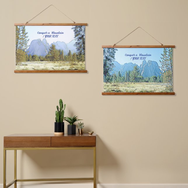 Mountain Alps Nature Sky Wood Topped Wall Tapestry (Asymmetrical)
