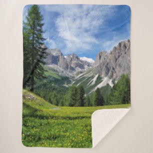 Mountain, Alps, scenic photo in Italy Sherpa Blanket