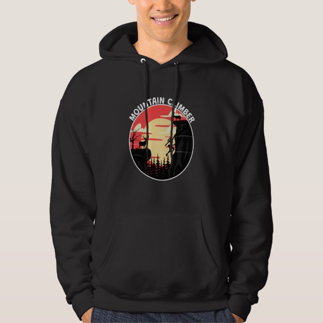 Mountain and Forest Scene  55 Hoodie (Front)