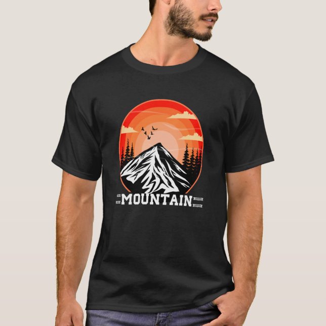 Mountain and Forest Scene  74 T-Shirt (Front)