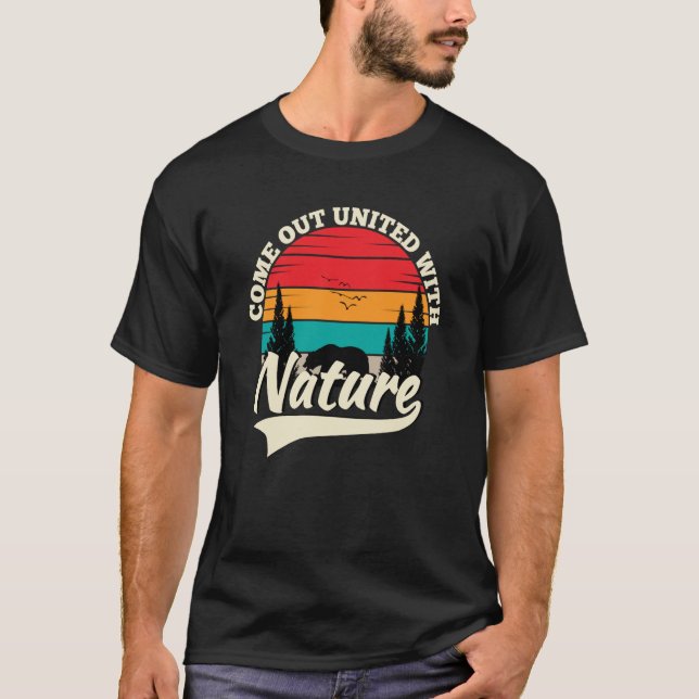 Mountain and Forest Scene Silhouette  19 T-Shirt (Front)