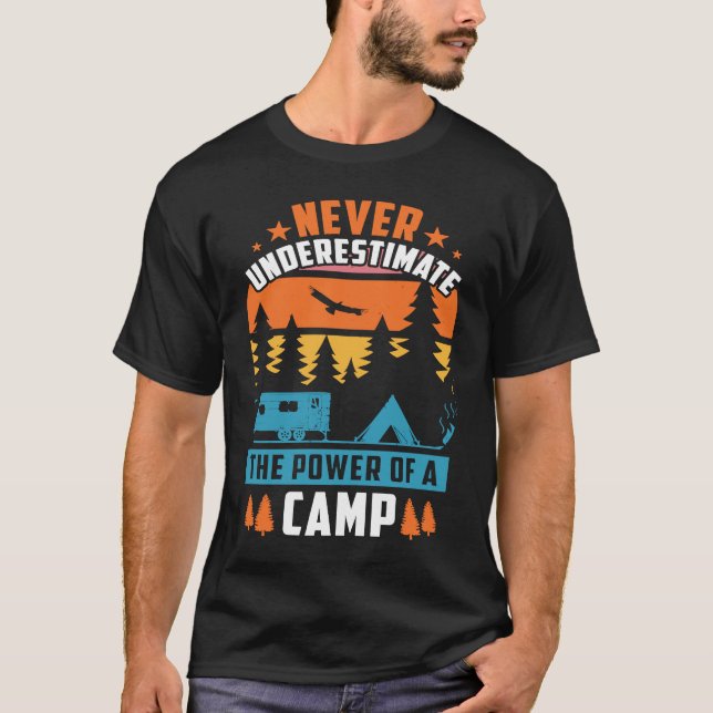 Mountain and Forest Scene Silhouette  21 T-Shirt (Front)