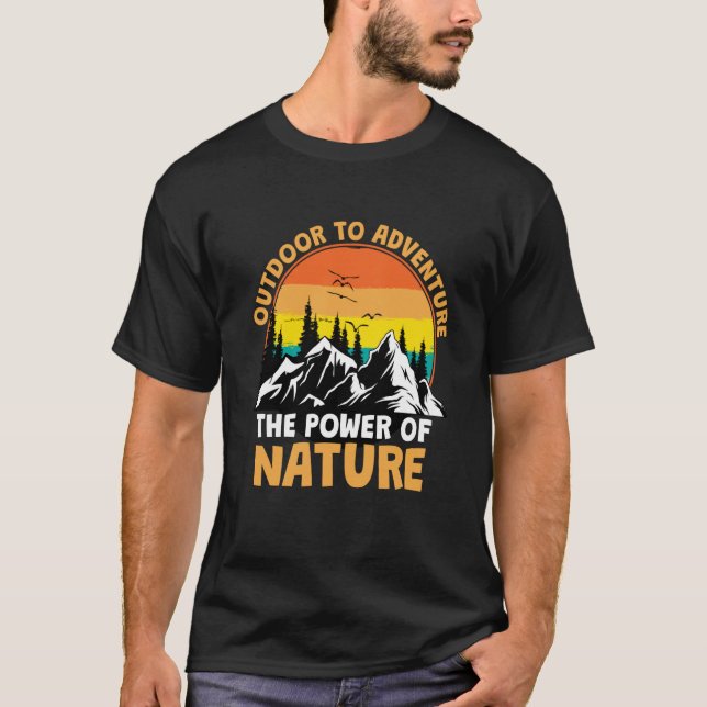 Mountain and Forest Scene Silhouette  25 T-Shirt (Front)