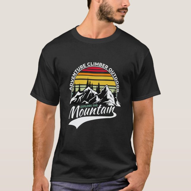 Mountain and Forest Scene Silhouette  29 T-Shirt (Front)