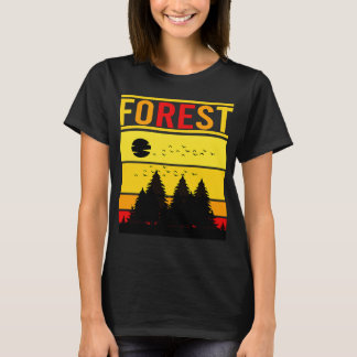 Mountain and Forest Scene Silhouette  38 T-Shirt