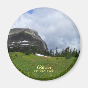 Mountain and Meadow Glacier National Park Photo Magnet