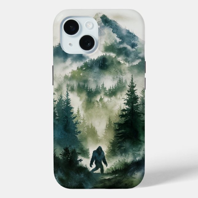 Mountain and Sasquatch Case-Mate iPhone Case (Back)