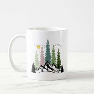 MOUNTAIN AND TREES CALM NATURE COFFEE MUG