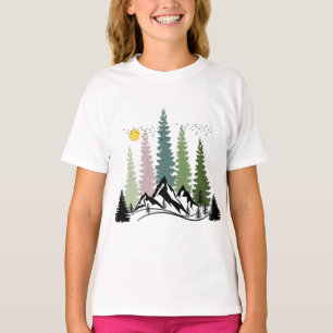 MOUNTAIN AND TREES CALM NATURE T-Shirt