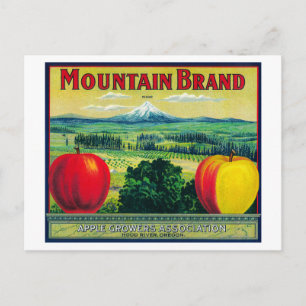 Mountain Apple Crate LabelHood River, OR Postcard