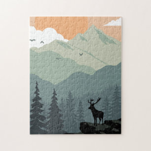 Mountain Art Mountain Top Images Green Mountain Ph Jigsaw Puzzle