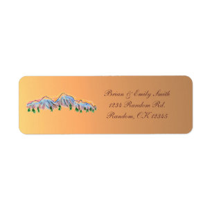 Mountain autumn theme custom return address labels