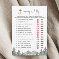 Mountain Baby Shower Mummy or Daddy Game Cards