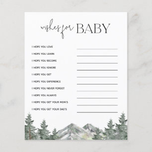 Mountain Baby Shower Wishes For Baby Cards