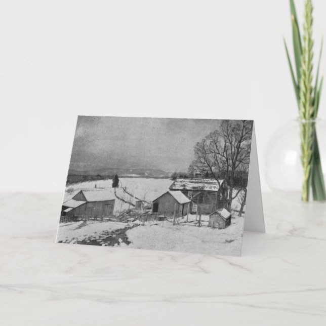Mountain barns holiday card (Front)